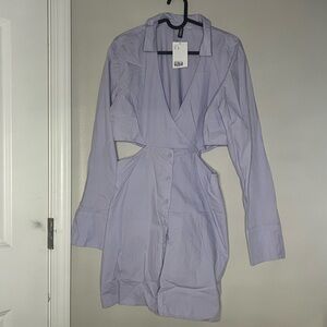 H&M Lavender Button-Up Dress
